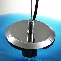 Pendelleuchte, modernes Design, blaues Glas, inklusive Glühbirne