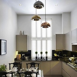 Moderne zeitgenössische Malerei Metall Pendelleuchte