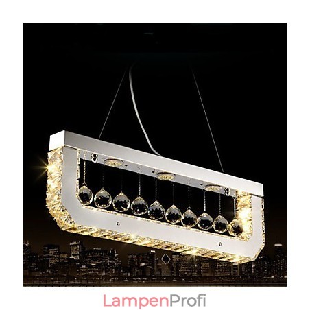 Kristall-Kronleuchter-Droplight mit rechteckigem gelbem Licht Kristall-Kronleuchter-Droplight mit rechteckigem gelbem Licht