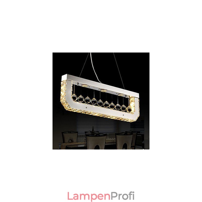 Kristall-Kronleuchter-Droplight mit rechteckigem gelbem Licht