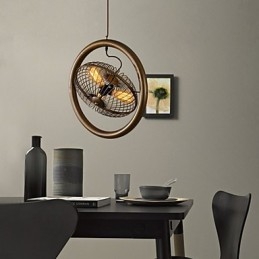 Retro Klassische Metall Decke Fan Lichter Einfache Anhänger Lampen Cafe Anhänger Lampe