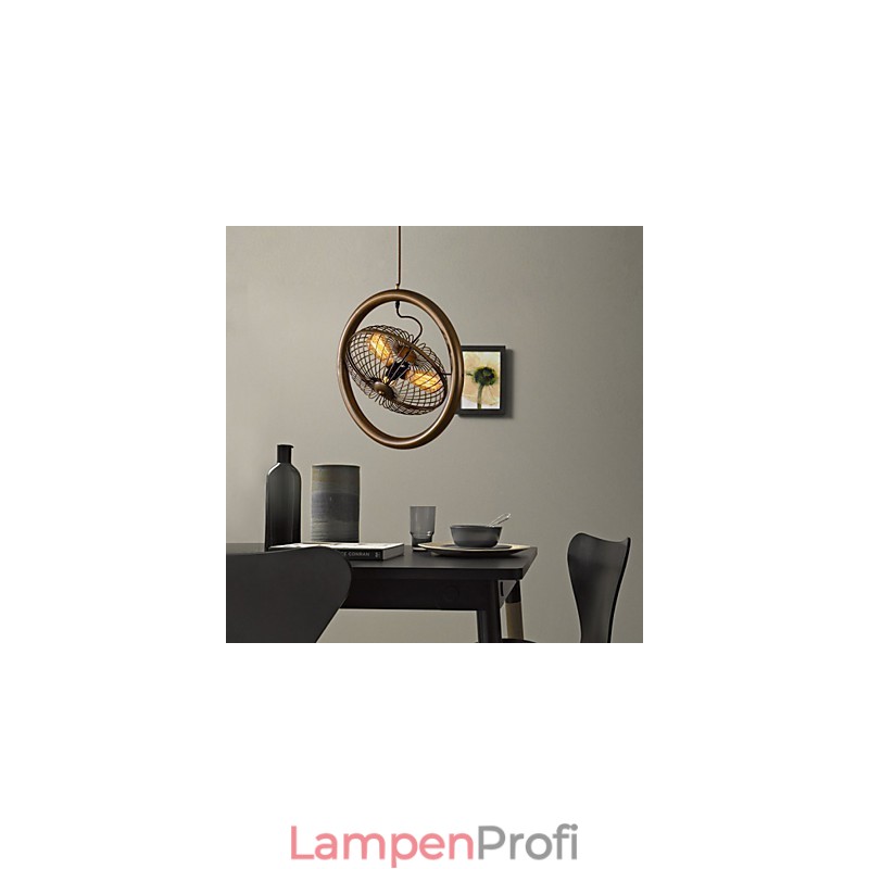 Retro Klassische Metall Decke Fan Lichter Einfache Anhänger Lampen Cafe Anhänger Lampe