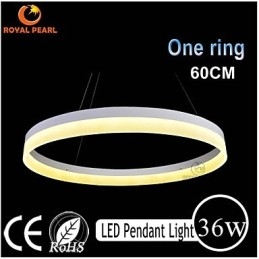 1 Ring 3 Ringe Art Deco Kronleuchter 60cm Pendelleuchte 36W