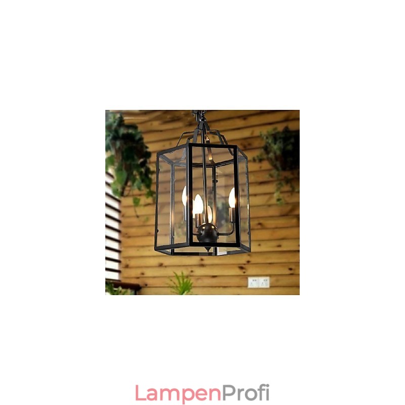 Traditionelle Klassische Vintage Retro Laterne Land Mini Stil Malerei Metall Anhänger Licht Esszimmer