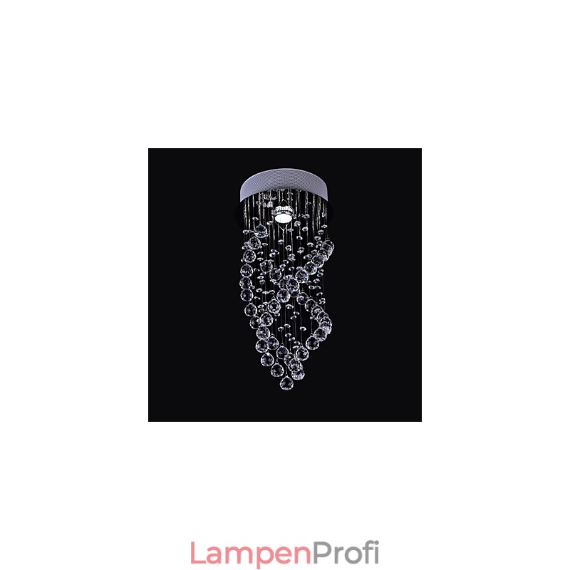 Moderne zeitgenössische Kristall Chrom Kristall Unterputz