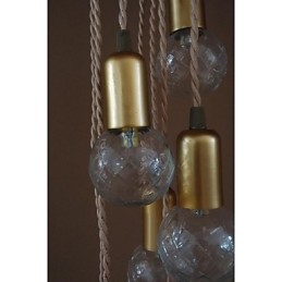 Traditionelle klassische rustikale Lodge Vintage Retro Laterne Trommel Country Globe Mini Stil Malerei Glas Pendelleuchte