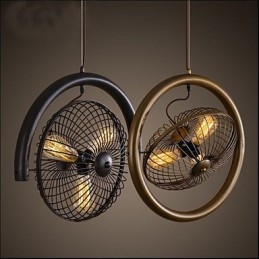 Retro Industrielle Windlampe Ventilator Pendelleuchte im amerikanischen Stil