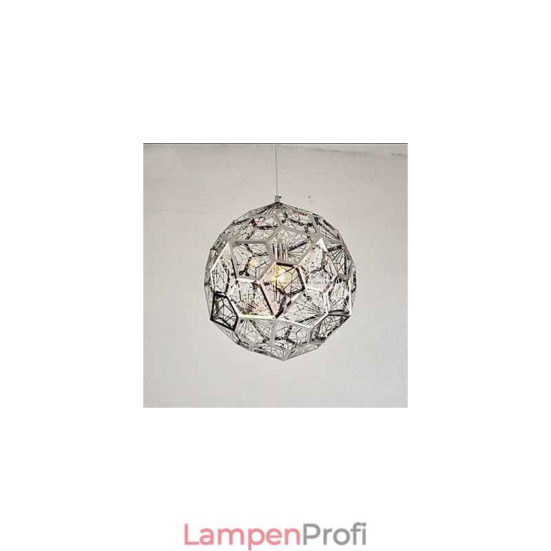 Silberner Silberner Kronleuchter aus Ziegelgeflecht