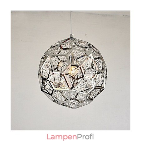 Silberner Silberner Kronleuchter aus Ziegelgeflecht