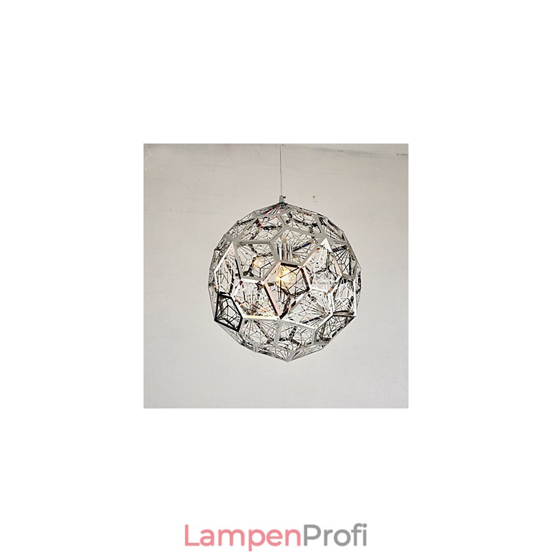 Silberner Silberner Kronleuchter aus Ziegelgeflecht