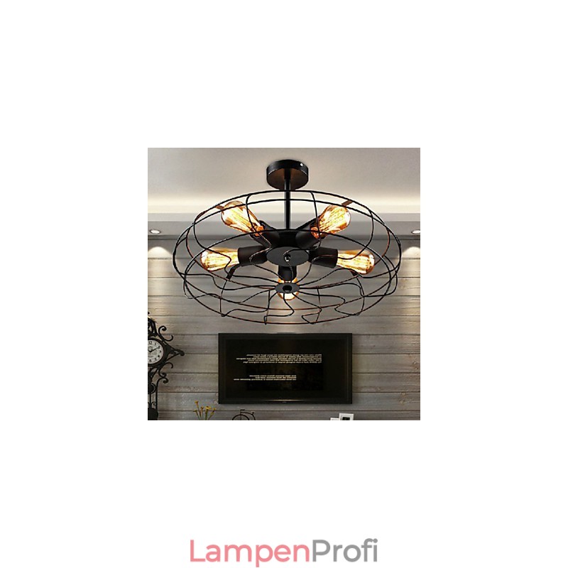 Industrielle Vintage Metall Fan Pendelleuchte Steampunk Deckenleuchter