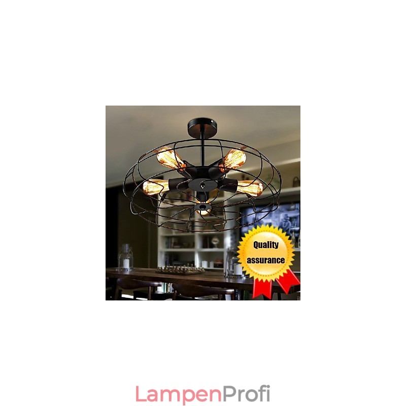 Industrielle Vintage Metall Fan Pendelleuchte Steampunk Deckenleuchter