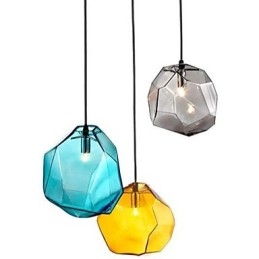 Kreative Eiskristallglas Diamant Anhänger Chromatische Droplight Lampe Licht