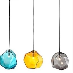Kreative Eiskristallglas Diamant Anhänger Chromatische Droplight Lampe Licht
