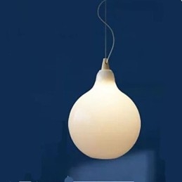 Milchweiße Glasflasche Pendelleuchte Natural Curve