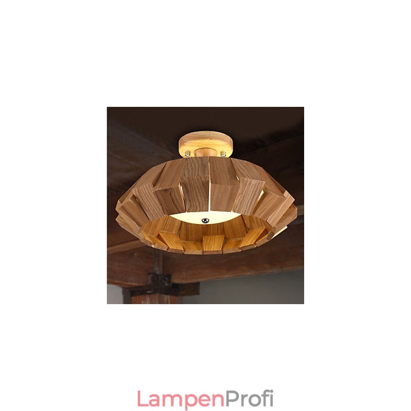 Moderne zeitgenössische Country Mini-Stil andere Holz Bambus Pendelleuchte