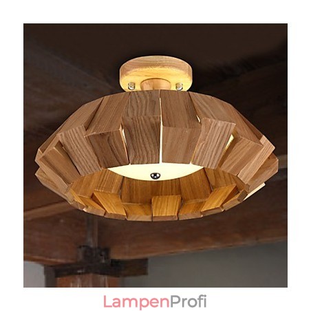 Moderne zeitgenössische Country Mini-Stil andere Holz Bambus Pendelleuchte