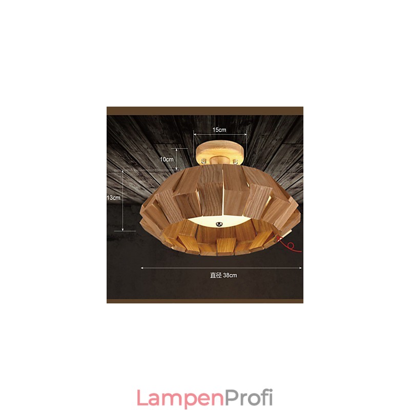 Moderne zeitgenössische Country Mini-Stil andere Holz Bambus Pendelleuchte