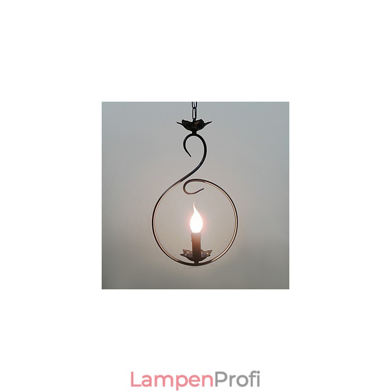 Bronzene Pendelleuchte im Mini-Landhausstil