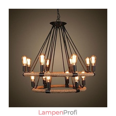 Traditionelle klassische rustikale Lodge Vintage Retro Country Malerei Metall Pendelleuchte