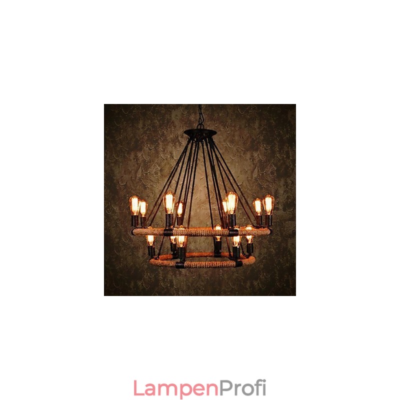 Traditionelle klassische rustikale Lodge Vintage Retro Country Malerei Metall Pendelleuchte