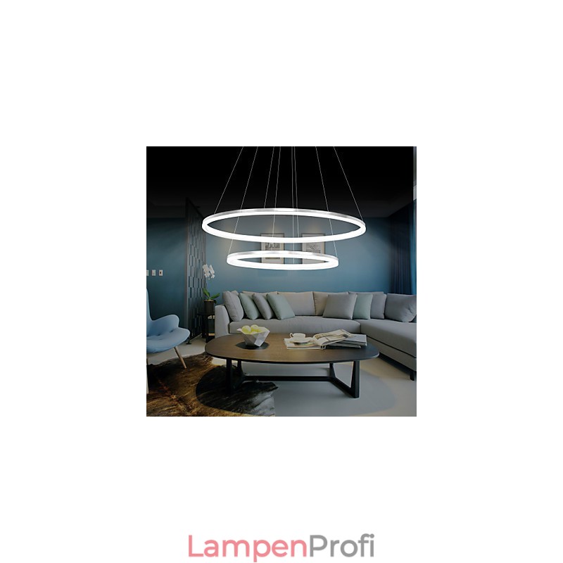 Modernes Design Pendelleuchte 4Hochwertige Acryl Doppelring Fit