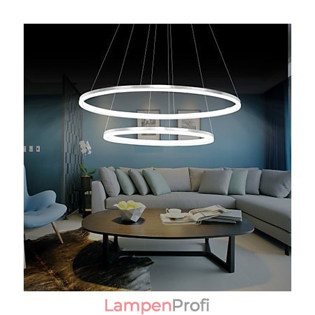 Modernes Design Pendelleuchte 4Hochwertige Acryl Doppelring Fit Modernes Design Pendelleuchte 4Hochwertige Acryl Doppelring Fit