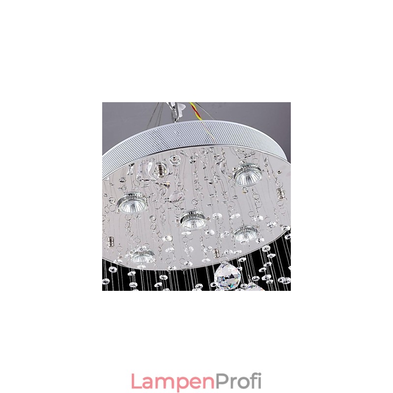 Moderne zeitgenössische traditionelle klassische rustikale Lodge Vintage Country Island Kristall galvanisierte Metall Pendelleuchte