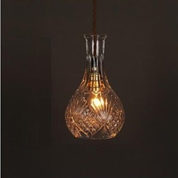 Romantische Flasche Kreative Geschnitzte Kunst Glas Kronleuchter Licht Pendelleuchte