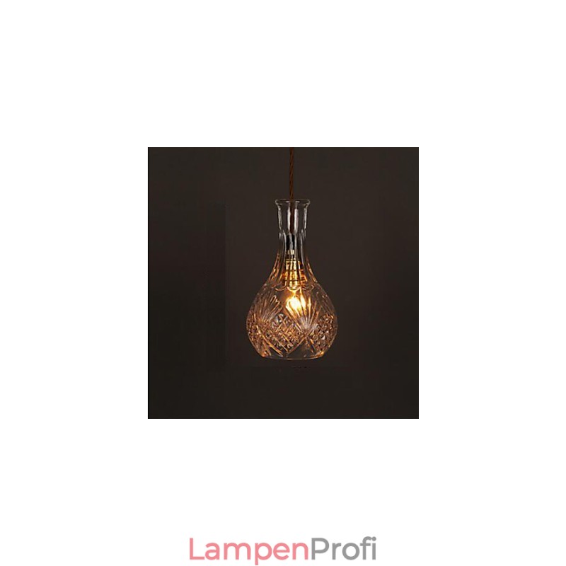 Romantische Flasche Kreative Geschnitzte Kunst Glas Kronleuchter Licht Pendelleuchte