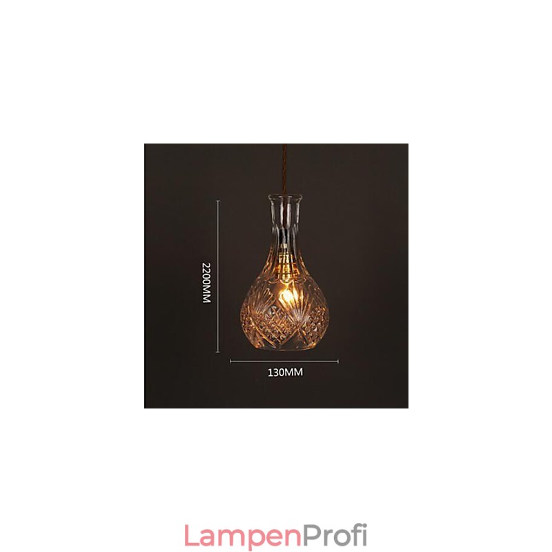 Romantische Flasche Kreative Geschnitzte Kunst Glas Kronleuchter Licht Pendelleuchte