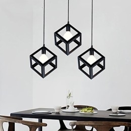 Pendelleuchte aus Metall im Mini-Retro-Stil mit Malerei