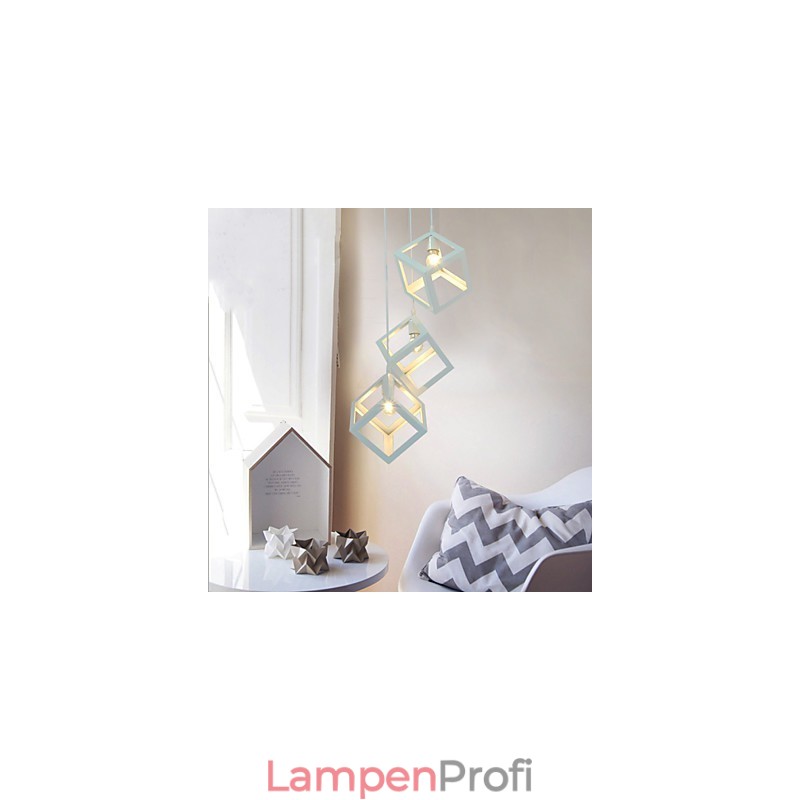 Pendelleuchte aus Metall im Mini-Retro-Stil mit Malerei