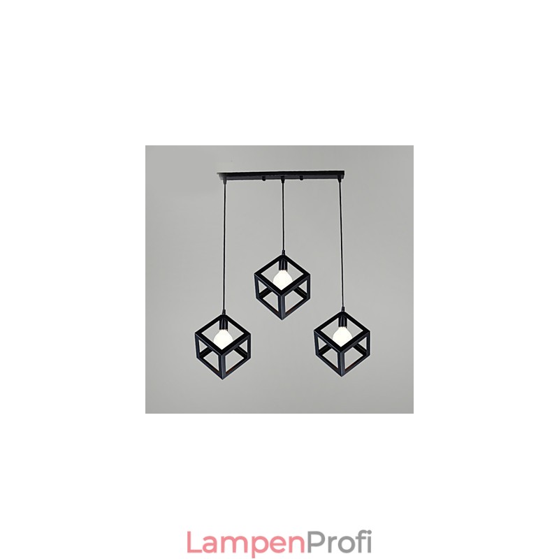 Pendelleuchte aus Metall im Mini-Retro-Stil mit Malerei