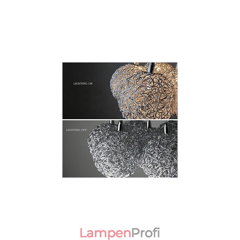 Moderne Pendelleuchte aus galvanisiertem Metall im Mini-Stil