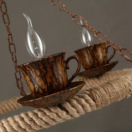 Vintage Country Painting Metall Pendelleuchte Garage