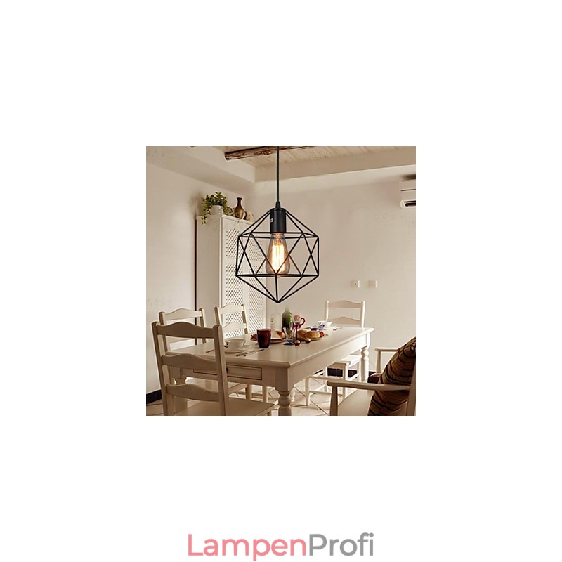 Geometrische Linie Diamant Schmiedeeisen Kronleuchter Pendelleuchte Modern Contemporary