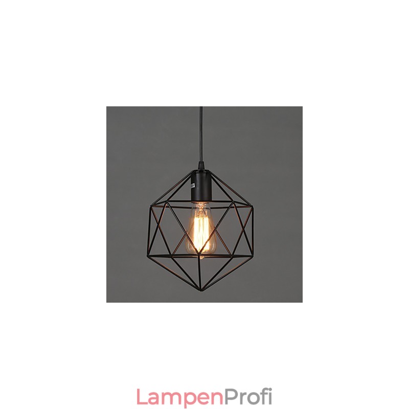 Geometrische Linie Diamant Schmiedeeisen Kronleuchter Pendelleuchte Modern Contemporary