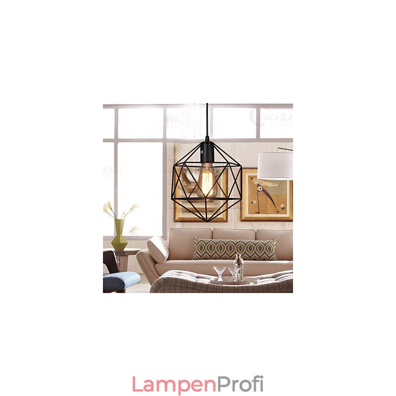 Geometrische Linie Diamant Schmiedeeisen Kronleuchter Pendelleuchte Modern Contemporary