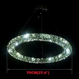 Kristall Pendelleuchte Moderne Einzel D70CM Drei Seiten K9 Kristall Innen Deckenleuchten Lampe Leuchten