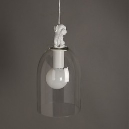 Die Cartoon-Hund-Hängelampe Taipei Rural Glass Individuality Creative Small Droplight Lamp