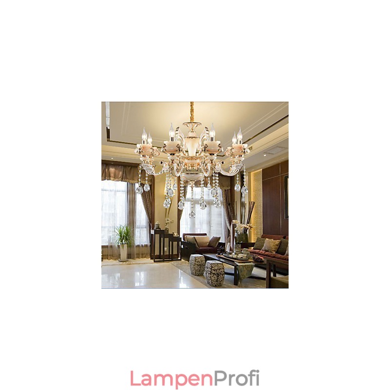 Einfache europäische Luxus-Lampe aus Gold-Jade-Zinklegierung