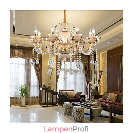 Einfache europäische Luxus-Lampe aus Gold-Jade-Zinklegierung