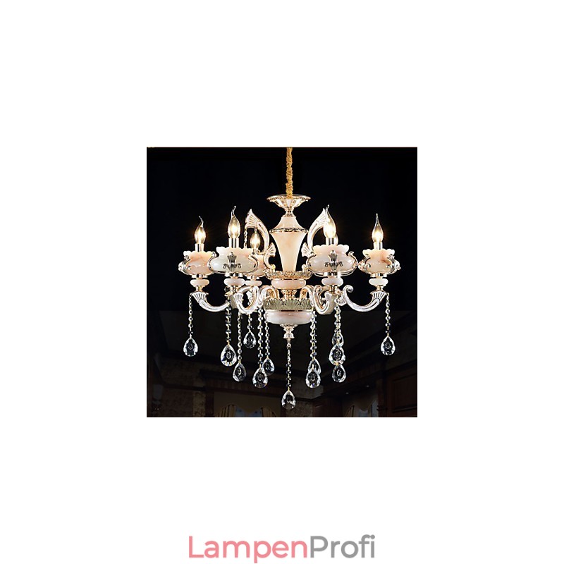 Einfache europäische Luxus-Lampe aus Gold-Jade-Zinklegierung