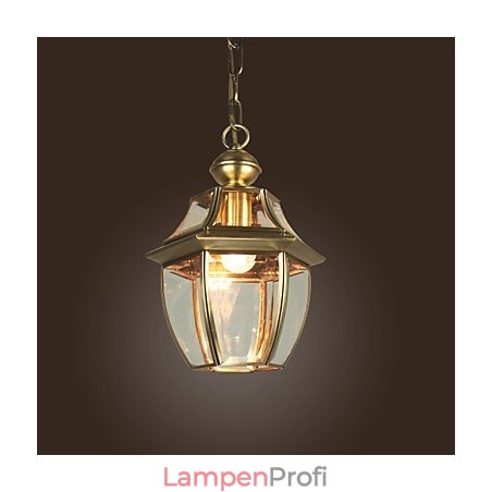 Traditionelle klassische Laterne im Mini-Stil, galvanisierte Pendelleuchte