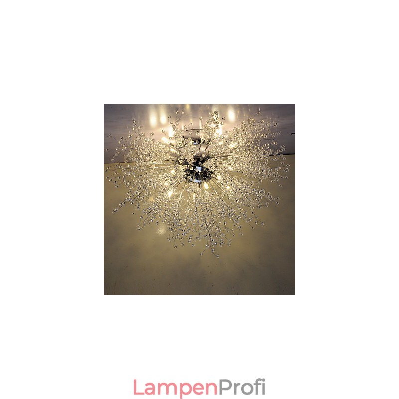 G4 Mitated Kristall Lampe Pendelleuchte Edelstahl Dia 90CM
