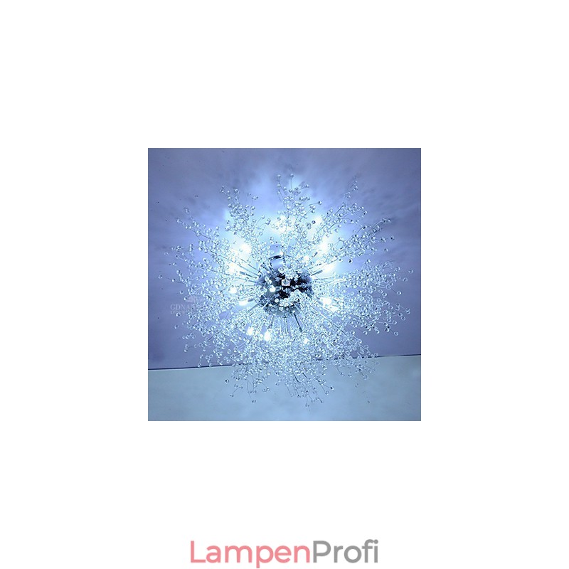 G4 Mitated Kristall Lampe Pendelleuchte Edelstahl Dia 90CM