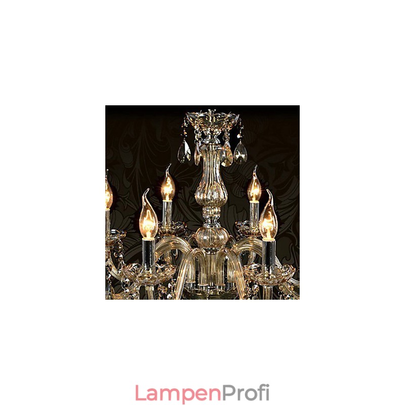 6 Lichter Luxus Kristall Kronleuchter Cognac Farbe K9 Kristall Kronleuchter