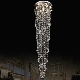 Deckenleuchter Pendelleuchte Lampe Leuchten mit K9 Kristall Doppelspirale