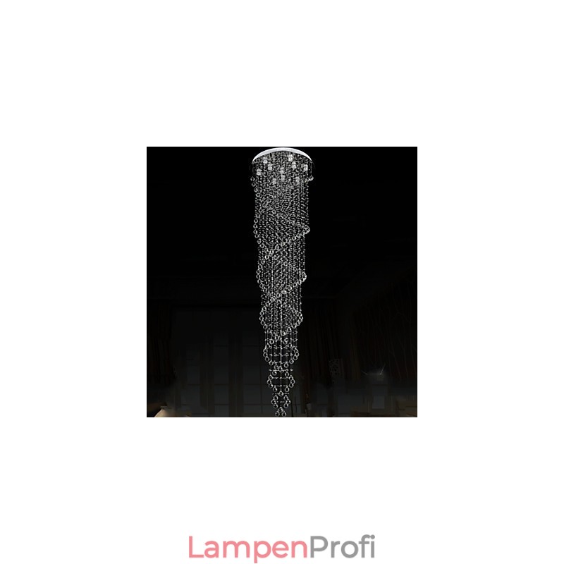 Deckenleuchter Pendelleuchte Lampe Leuchten mit K9 Kristall Doppelspirale